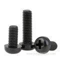 Cross Recessed Pan Head Black Machine Screw